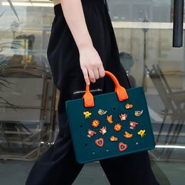 The Orange Guy Handbag Tote Bag for Women Casual Beach EVA Hole Fit Charm Fashion Storage Waterproof Outdoor Girl 240320