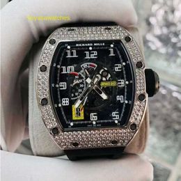 Nice Wristwatch RM Wrist Watch Collection Rm030 Platinum Original Diamond Fashion Leisure Business Sports Mechanical