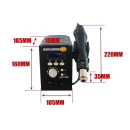 LY QUICK 2008 700W ESD Digital Display Hot Air Gun Welding Blower Gun 220V 120L/min SMD Rework Station