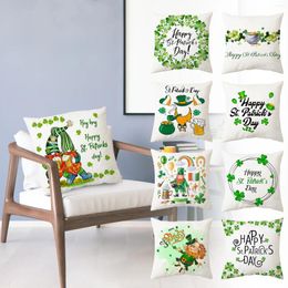 Pillow Case St Patricks Day Decorations Covers Festival Home Sofa Decorative Pillowcase Cushion Green Hat Cover 45x45cm