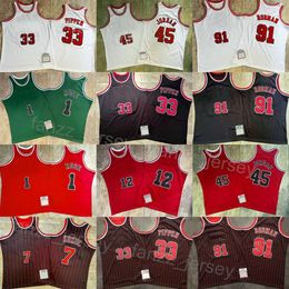 Authentic 1990 1995 Retro Basketball Toni Kukoc Jersey 7 Vintage Derrick Rose 1 Scottie Pippen 33 Dennis Rodman 91 Throwback 1996 1997 1998 2008 2009 Stitched