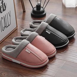 Slippers Winter Thin Household Printed Confinement Shoes Wool Couple Indoor Flat-Bottom Women Plush