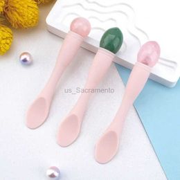 Face Massager Mini facial massage tool skin firming anti wrinkle facial mask spoon reduces black circles and looseness jade eye cream stick 240321