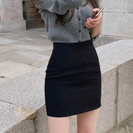 Skirts For Woman Suit With Women's Skirt Formal Clothes Zipper Tight Wrap Grey Office Vintage Chic And Elegant High Quality Y2k
