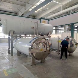 Model 700-1200 automatic double-layer sterilization pot, stainless steel, prefabricated dishes, stable operation, factory direct sales,