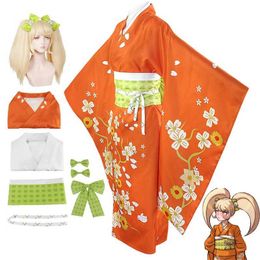 cosplay Anime Costumes Saionji Hiyoko Cosplay Come Dangarompa 2 Goodbye Despair Hiyoko Saionji Kimono Japanese women are here with wigsC24321