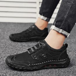 Casual Shoes Big Size 48 Fashion Men's Sneakers Leather Outdoor Hiking Men Non-Slip Trekking Mens Moccasins Zapatos Hombre