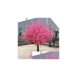 Decorative Flowers Wreaths Artificial Ginkgo Tree Simation Large Indoor And Outdoor Decoration Wedding Home Garden Drop D Homefavor Dhbge