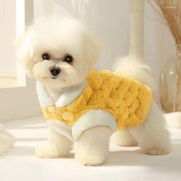 Dog Apparel And Cat Clothing Fluffy Warm Autumn Winter Teddy Pomeranian Small Pet Two-legged Vest