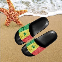 Slippers Beach Slides Summer Fashion Women Home Cameroon Flag Pattern Casual Breathable Girls Bathroom Pool For