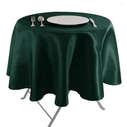 Table Cloth Round Satin Tablecloth Wedding Solid Color Covers Birthday Christmas Party Dining Home Deco