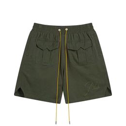 high quality half pants classic rhude shorts designer mens shorts summer fashion beach pants streetwear breachable clothing 672