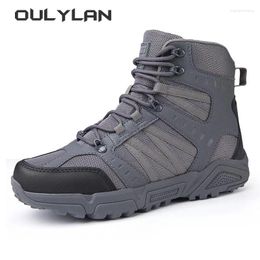 Fitness Shoes Outdoor Tactical Boots Men Military Hiking Climbing Desert Training Combat Ankle Army Men's Rescue Safety Sneakers