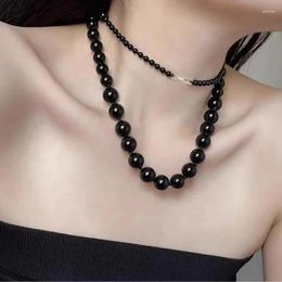 Chains Black Double Layer Imitation Pearl Women's Necklace Luxury Fashion 2024 Gift Club Party For Femme Jewelry