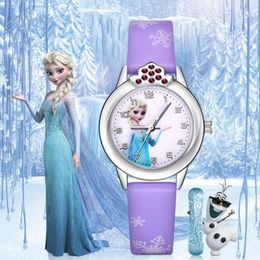 Ice and Snow Romance Princess Isaanna Children's Elementary School Girl Belt Quartz Watch