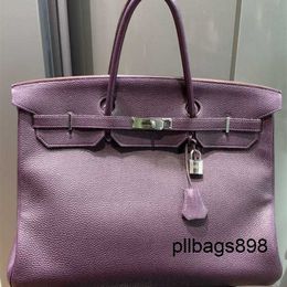 Totes Handbag 40cm Bag Hac 40 Handmade Top Quality Togo Leather Quality Genuine Large Handbag Full Handsewn with Logo Sliver Hardware qq 5US3