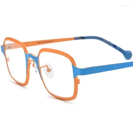 Sunglasses Frames Stylish And Unique Multicolored Eyeglasses Made Of Ultra-light Pure Titanium For Men Women With Glasses