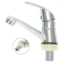 Bathroom Sink Faucets Chrome Basin Faucet Cold Water Tap Single Handle Deck Mounted For Kitchen Replacement