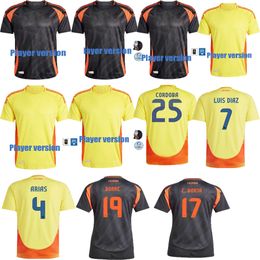 2024 2025 Colombia PLAYER VERSION Away Soccer Jerseys DUVAN FALCAO JAMES home football shirt CUADRADO National Team men kit Camiseta de futbol maillot S-XXL uniform