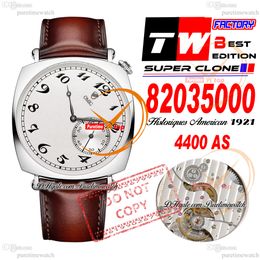 American 1921 82035 A4400 Automatic Mens Watch TWF 40mm Steel Case White Dial Brown Leather Strap Super Edition Wathes Puretimewatch Reloj Hombre Montre Hommes PTVC