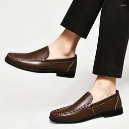 Casual Shoes Genuine Leather Slip On Mens Loafers Trend Male Comfy Office Shoe Men Designer Moccasins Drive