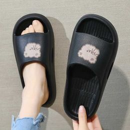 Slippers Home Cloud Woman Teddy Bear Summer Beach Slides Indoor Soft Sole Non Slip Eva Sandals Men Male Kai Flip Flops Funny01EITL H240322