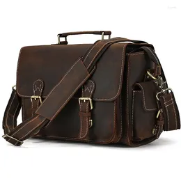 Bag Men's Outdoor Leather Camera Handbag Detachable Inner Pocket SLR Casual Shoulder Messenger