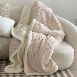 Blankets Born Fleece Blanket For Kids Soft Sofa Cover Warm Sherpa Throw Wrap Bedspread Travel Textile Winter Home