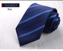 Bow Ties Fashion 8cm High Quality Tie Men's Striped Solid Neck for Wedding Party Office Formal Business Gift 4742 4342 3477