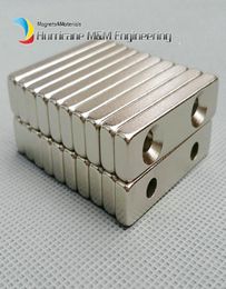 24pcs NdFeB Fix Magnet 40x10x5mm with 2 M5 Screw Countersunk Holes Block N42 Neodymium Rare Earth Permanent Magnet1546329