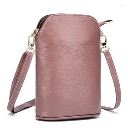 Shoulder Bags 50PCS / LOT Sling Bag For Women Girls Genuine Cow Leather Elegant Ladies Small Crossbody Fashion Mini Handbag