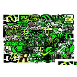 Car Stickers 50Pcs Green Fluorescent Dazzle Personality Trend Sticker Monster Hunter Iti Kids Toy Skateboard Motorcycle Drop Delivery Otlot