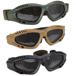 Outdoor Eyewear 1Pc Comfortable Eco-friendly Paintball Goggles Steel Wire Mesh Net Glasses Resistance Eye Game Protector