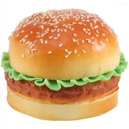 Party Decoration 1pc Realistic Hamburger Lifelike Simulation Fake Bakery Display Kids Food Bread Toy Home Pography Props