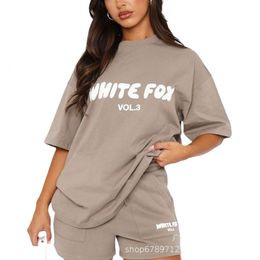 Frauen -Shirts Designer 2024 neuer Frühlingssommer White Foxs Shirts Mode und sportliche Kurzarmpullover 6 Farben 987