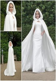 2017 Bridal Cloak Wraps Jackets Winter Cape Faux Wedding Coat Suit Hooded Cold Weather Bridal Cloaks Abaya Cheap In Stock Wrap Jac3867624