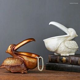 Jewellery Pouches Creative Pelican Statue 3D Toucan Figurines Sculpture Table Decoration Candy Sundries Storage Box Keys Holder For Home Bar