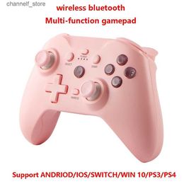 Game Controllers Joysticks Wireless gaming board for AndroidiOSPCBluetooth gaming controller 6axis gyroscope TURB continuous function dual motor vibrationY24