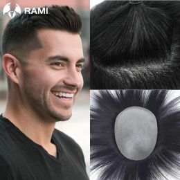 Toupees Toupees Breathable Men Toupee Skin Base Men Biological Scalp Male Hair Prosthesis 100% Human Hair Systems Natural Man Hairpieces
