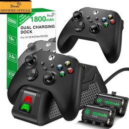 Game Controllers Joysticks Wireless Controller Charger For Xbox One X/S/Elite Xbox Series X/S 2X1800mAh Rechargeable Battery Pack For Xbox One GamepadY240322