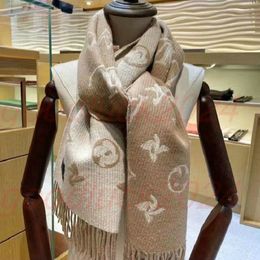 Cachecol grosso quente de inverno com design estampado feminino caxemira pashmina xale feminino envoltório com borla lenço de malha foulard cobertor frio Reykjavik cachecol brilho essencial 95