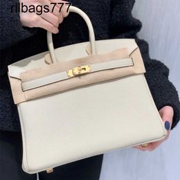 Genuine leather BK Handbag Designer Bags High End Quality Real Lychee Pattern Togo Women's Buckle Fashion Large