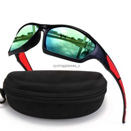 96a straight new sunglasses outdoor cycling sports glasses colorful reflective lenses can be equipped with case