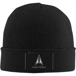 Berets United States Space Force Logo Beanie Hat For Men Women Warm Cosy Knit Skull Cap Acrylic Winter Hats