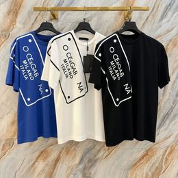 Summer mens and womens T-shirts Milan designer letter printed T-shirts casual and fashionable round neck sports cotton top loose short sleeved couple T-shirts