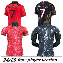 2024 South Korea soccer jerseys home RED away SON HWANG KIM JEONG SUNG LEE KWON 2023 MAILLOTS FOOTBALL SHIRTS 24 25 national team adult KIDS set kits top thailand