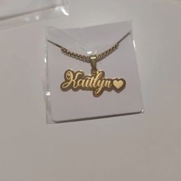 Custom Stainless Steel Engraved Name Bead Chain Necklaces Personalised Removable Gold Colour Nameplate Necklace Women Men Jewellery 240321