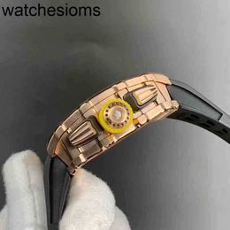 Factory ZF RichaMill Swiss Watch Luxury Mens Mechanics Watch Wristwatch Business Leisure Rms11-03 Multifunctional Automaton Gold Tape
