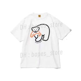 Dsigner Brands Tees Japanese HUMAN MADE T Shirt Cute And Fun Print Bamboo Cotton Short Sleeve T-Shirt For Men Women High Street Skateboarding Stylish Shirt 6P