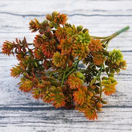 Decorative Flowers Landscape DIY Ornament Fake Succulent Simulation Home Decor Eco-friendly Flower Office Artificial Plant Fall Leaves